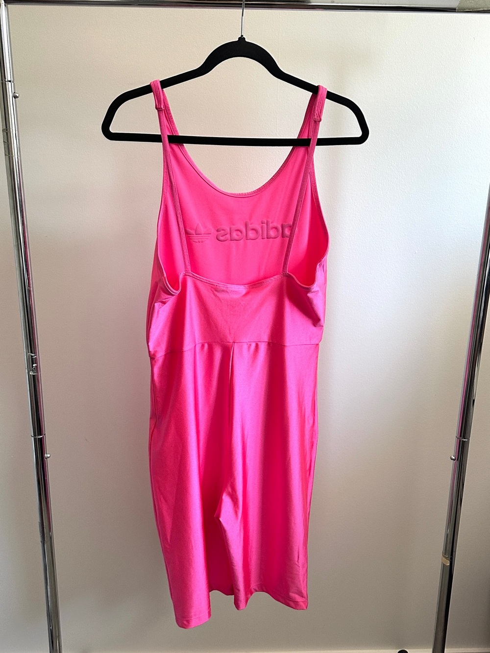 Adidas Originals Trefoil Pink and Mint Romper Bike Short Logo Unitard Sz M EUC - Picture 5 of 10